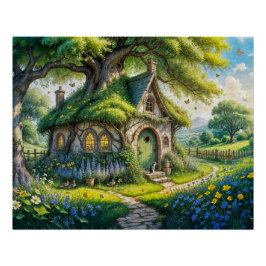 Betoverende Cottage in Lush Garden Perfect Poster