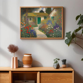 Betoverende  Cottage Landscape Painting Poster