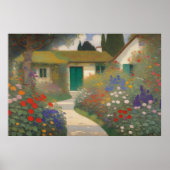 Betoverende Cottage Landscape Painting Poster (Voorkant)