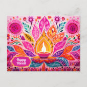 Betoverende Diwali: Een Festival van Licht Briefkaart (Voorkant)