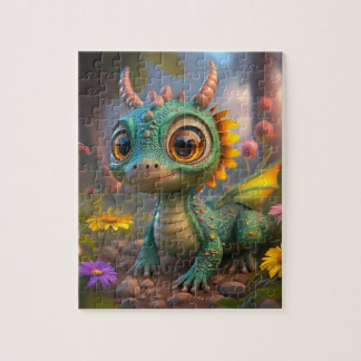Betoverende Dragon Garden 110-delige Kinder puzzel