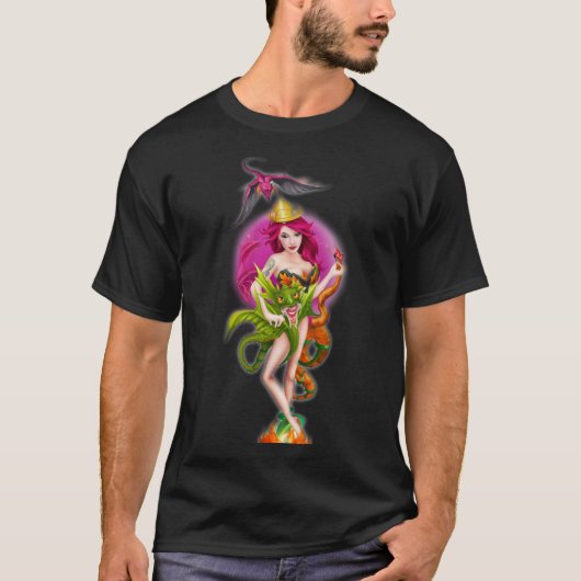 Betoverende Dragon Princess Shirt - (Voorkant)
