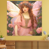 Betoverende dromen: een grillig roze sprookjesport canvas afdruk (Insitu (Woonkamer))