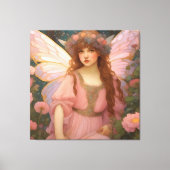 Betoverende dromen: een grillig roze sprookjesport canvas afdruk (Voorkant)