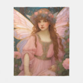 Betoverende dromen: een grillig roze sprookjesport fleece deken (Voorkant)