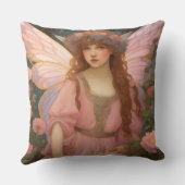 Betoverende dromen: een grillig roze sprookjesport kussen (Achterkant)