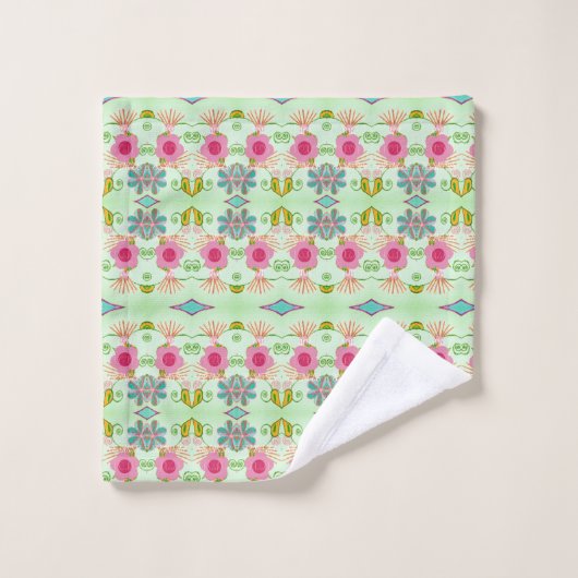 Betoverende eclectische tuin: diverse bloemen scho bad handdoek (Wasdoekje)