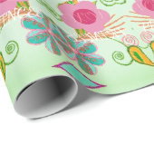 Betoverende eclectische tuin: diverse bloemen scho cadeaupapier (Rol Hoek)