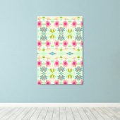 Betoverende eclectische tuin: diverse bloemen scho canvas afdruk (Insitu (Houten vloer))