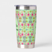 Betoverende eclectische tuin: diverse bloemen scho geïsoleerde drinkbeker (Rechts)