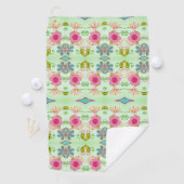 Betoverende eclectische tuin: diverse bloemen scho golfhanddoek (Insitu)