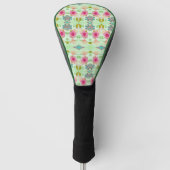 Betoverende eclectische tuin: diverse bloemen scho golfheadcover (Voorkant)