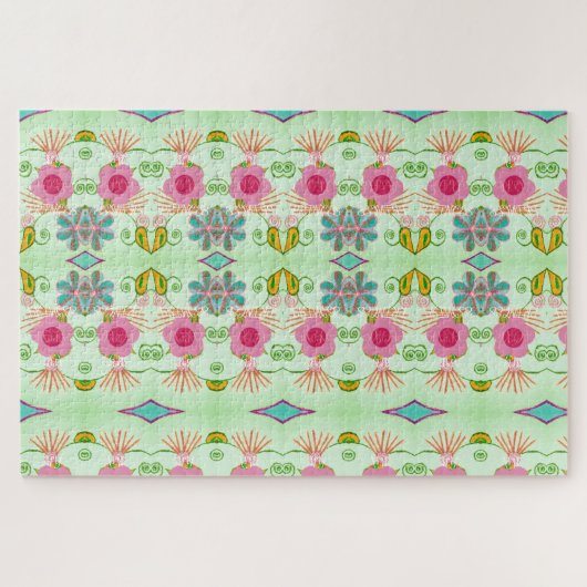 Betoverende eclectische tuin: diverse bloemen scho legpuzzel (Horizontaal)