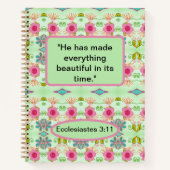 Betoverende eclectische tuin: diverse bloemen scho notitieboek (Voorkant)