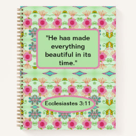 Betoverende eclectische tuin: diverse bloemen scho notitieboek