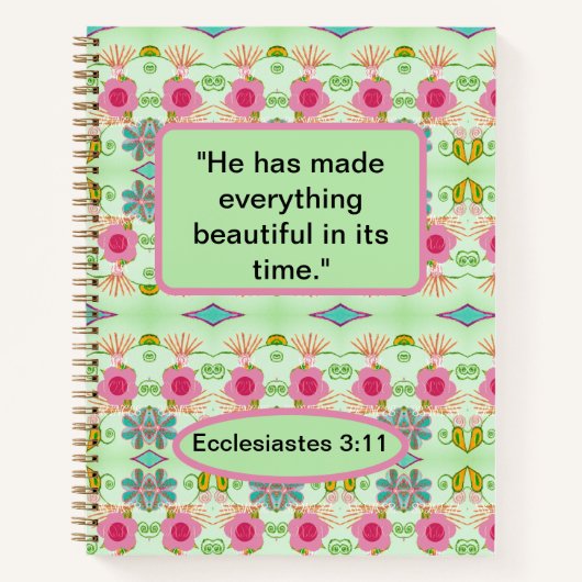 Betoverende eclectische tuin: diverse bloemen scho notitieboek (Voorkant)