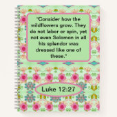 Betoverende eclectische tuin: diverse bloemen scho notitieboek (Voorkant)