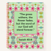 Betoverende eclectische tuin: diverse bloemen scho notitieboek (Voorkant)