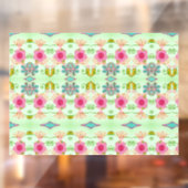 Betoverende eclectische tuin: diverse bloemen scho raamsticker (Vel 2)