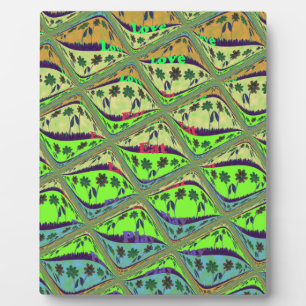 Betoverende eclectische tuin geruite bloemige scho fotoplaat