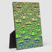 Betoverende eclectische tuin geruite bloemige scho fotoplaat (Zijkant)