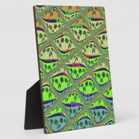 Betoverende eclectische tuin geruite bloemige scho fotoplaat (Zijkant)