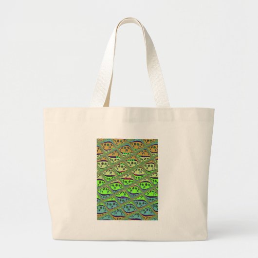 Betoverende eclectische tuin geruite bloemige scho grote tote bag (Voorkant)