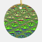 Betoverende eclectische tuin geruite bloemige scho keramisch ornament (Voorkant)