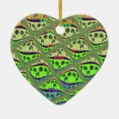 Betoverende eclectische tuin geruite bloemige scho keramisch ornament (Voorkant)