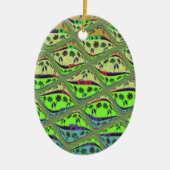 Betoverende eclectische tuin geruite bloemige scho keramisch ornament (Voorkant)