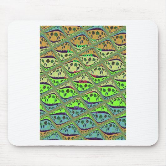 Betoverende eclectische tuin geruite bloemige scho muismat (Voorkant)