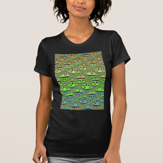 Betoverende eclectische tuin geruite bloemige scho t-shirt (Voorkant)