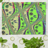 Betoverende eclectische tuin geruite bloemige scho theedoek (Gevouwen)