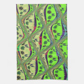 Betoverende eclectische tuin geruite bloemige scho theedoek (Verticaal)