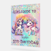 betoverende eenhoorn acryl bord (Hoek)