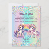 betoverende eenhoorn bedankkaart (Voorkant)