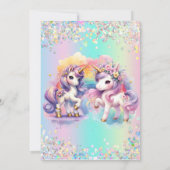 betoverende eenhoorn bedankkaart (Achterkant)