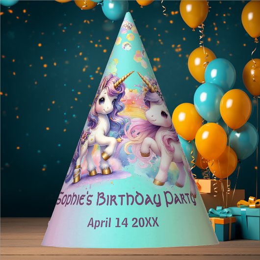 betoverende eenhoorn feesthoedjes