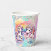 betoverende eenhoorn papieren bekers (Voorkant)
