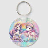 betoverende eenhoorn sleutelhanger (Achterkant)