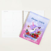 Betoverende Eenhoorn, vlinders & Rozen op maat Planner (Display)