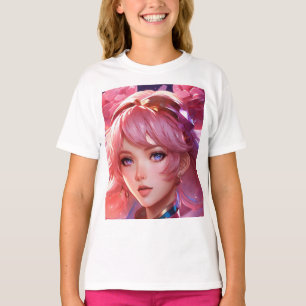 Betoverende elegantie: Anime Girl Animatie Vrouwen T-shirt