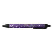 Betoverende elegantie: de Paarse Sparkle Butterfly Blauwe Inkt Pen (Bodem)