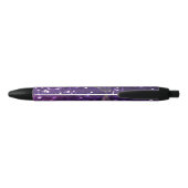 Betoverende elegantie: de Paarse Sparkle Butterfly Blauwe Inkt Pen (Achterkant)