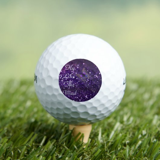 Betoverende elegantie: de Paarse Sparkle Butterfly Golfballen (Insitu Shirt)