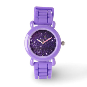 Betoverende elegantie: de Paarse Sparkle Butterfly Horloge