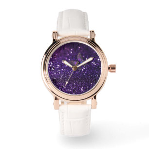 Betoverende elegantie: de Paarse Sparkle Butterfly Horloge