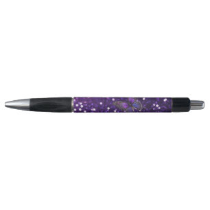 Betoverende elegantie: de Paarse Sparkle Butterfly Pen