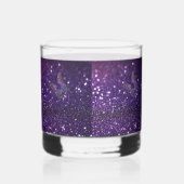 Betoverende elegantie: de Paarse Sparkle Butterfly Whisky Glas (Links)