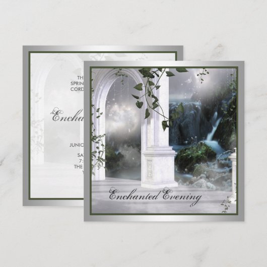 Betoverende Evenement Prom Uitnodiging Sjabloon (Voorkant / Achterkant)